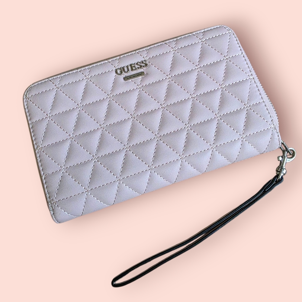 Guess Quilted Pink clutch wallet